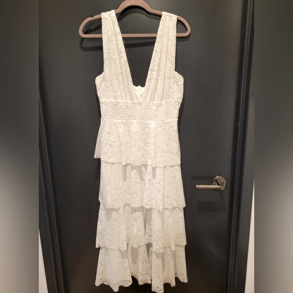 Dainty Hooligan Multi Tiered Sleeveless White Dress - Picture 1 of 4